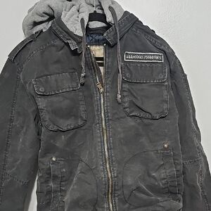 BKE Black and Gray Military Field Jacket